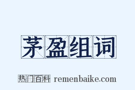 茅盈组词是什么意思的图片